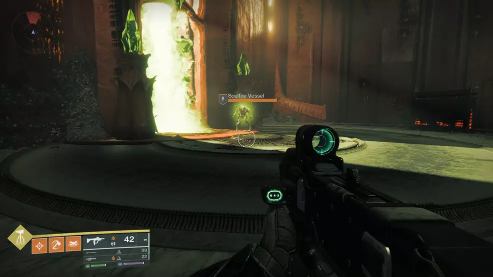 The Soulfire Vessel enemy in the Oblation: Bloodline Exotic Mission in Destiny 2.