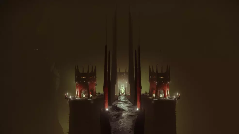 The final encounter arena of the Pit of Heresy Dungeon in Destiny 2.