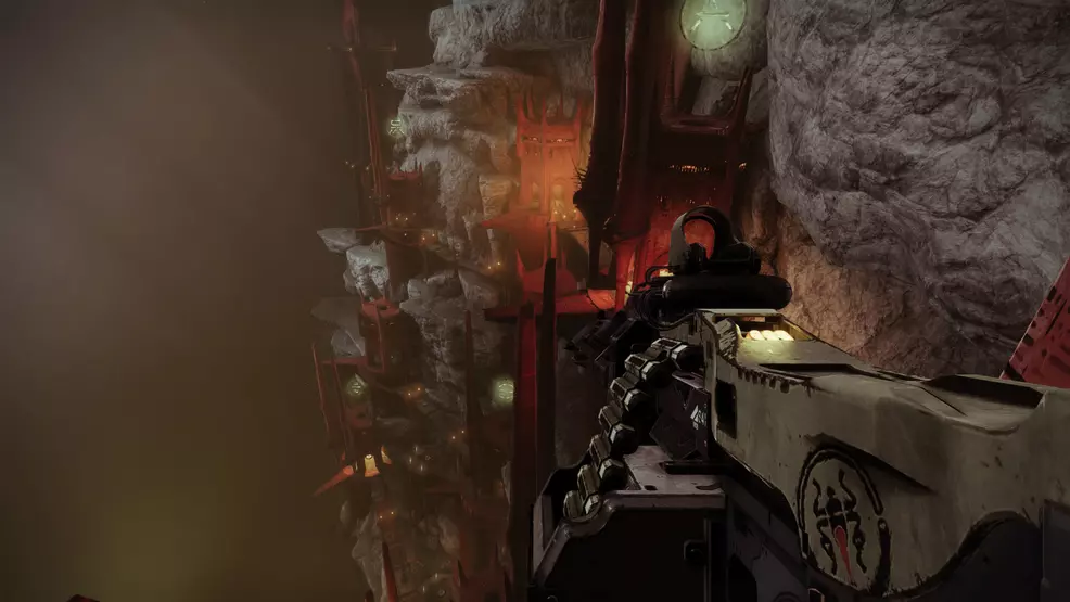 The starting area of the Pit of Heresy Dungeon in Destiny 2.