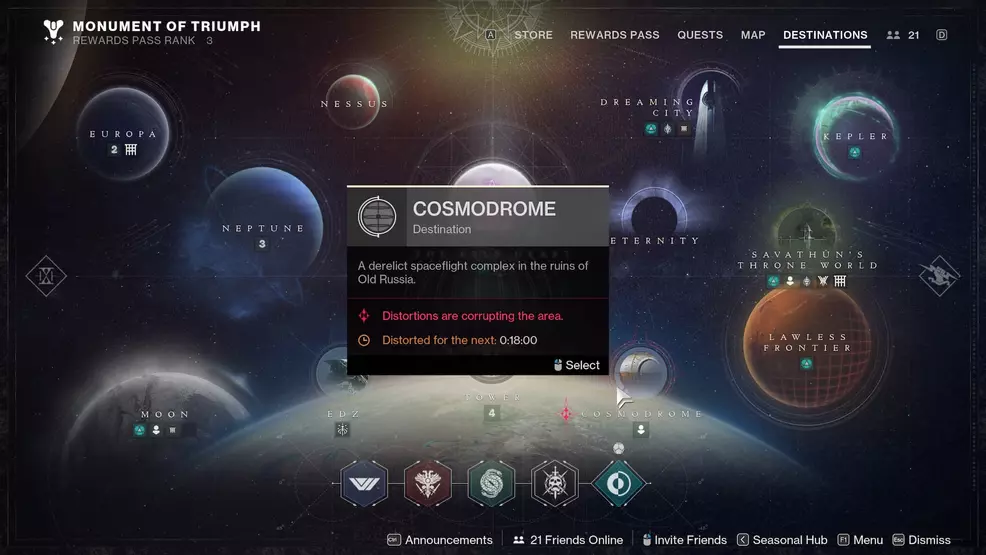 Cosmodrome with Distortions in Destiny 2