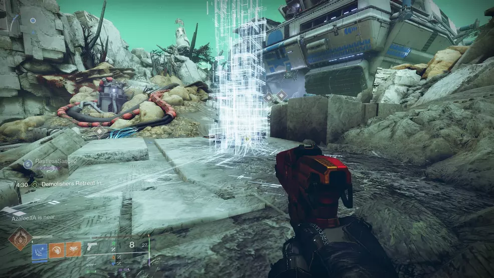 The Vex energy spire on Nessus in Destiny 2