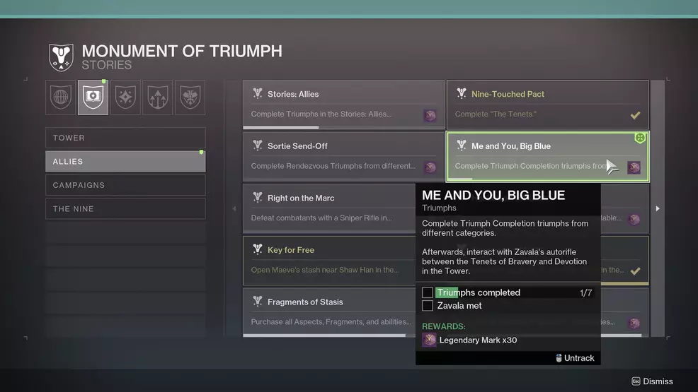 Me and You, Big Blue in Destiny 2