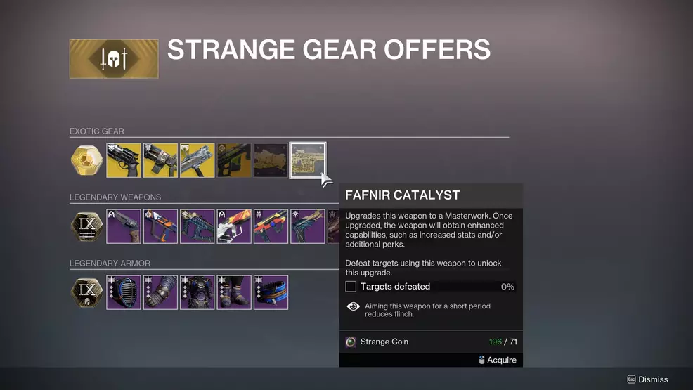 The Fafnir Exotic Catalyst in Destiny 2