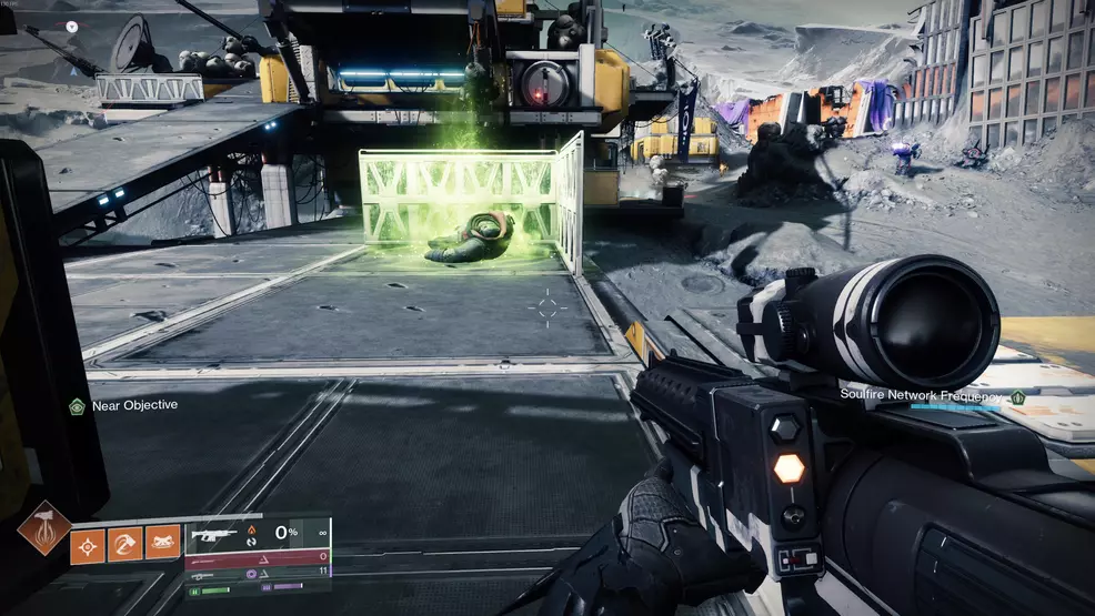 A glowing Cabal body in the Anchor of Light in Destiny 2.