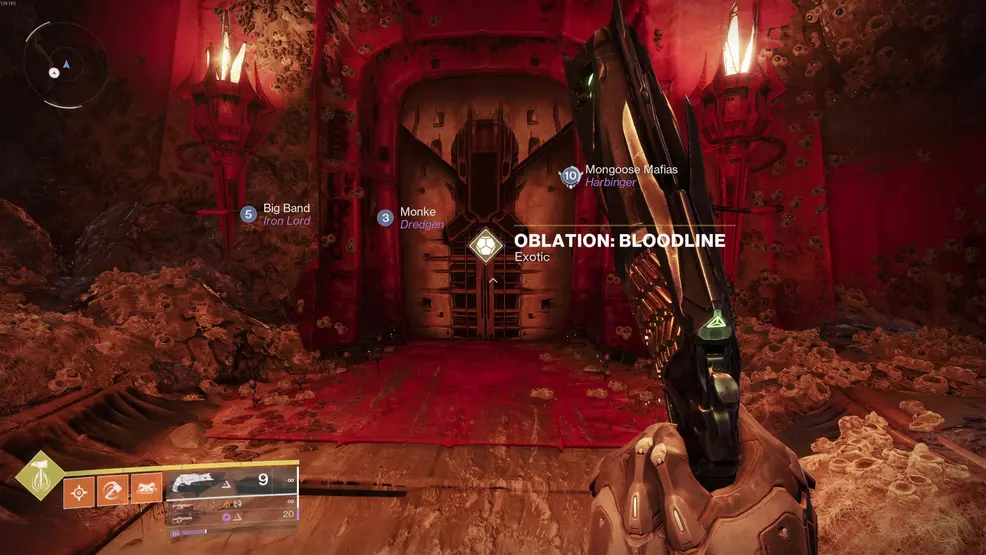 The entrance to the Oblation: Bloodlines Exotic mission in Destiny 2.