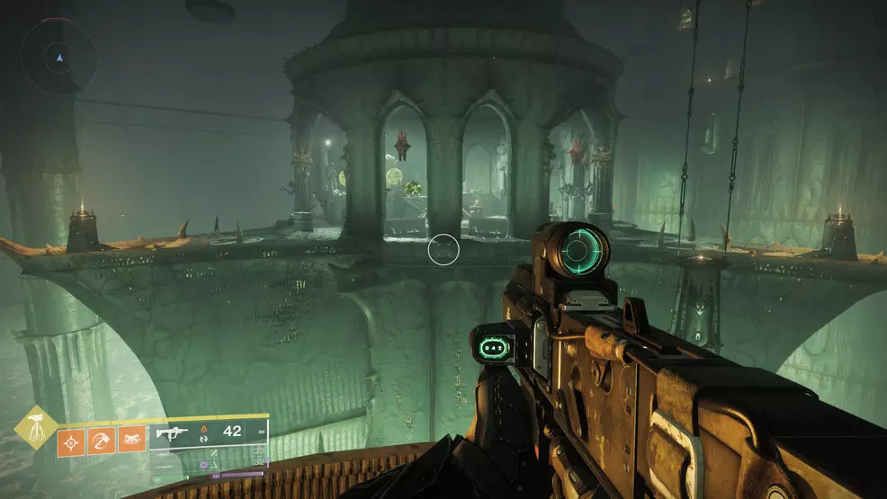 The final boss arena of the Oblation: Soulfed Exotic mission in Destiny 2.