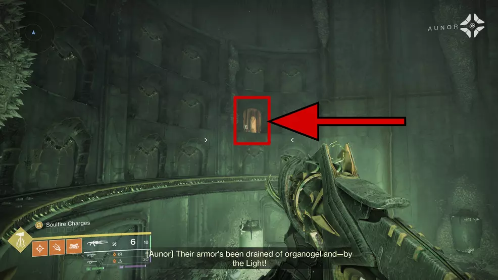 A secret door unlocked in the Oblation: Soulfed Exotic mission in Destiny 2.