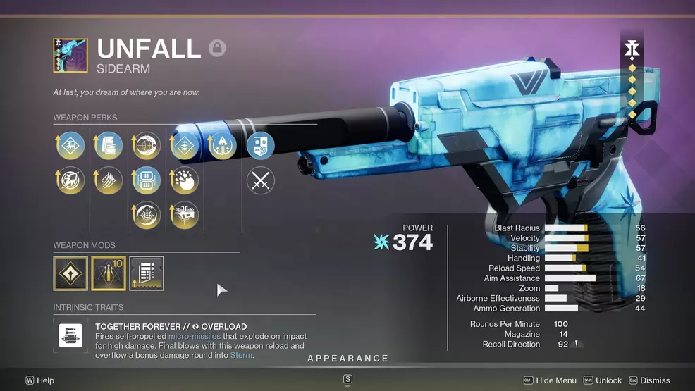 The Unfall God Roll in Destiny 2