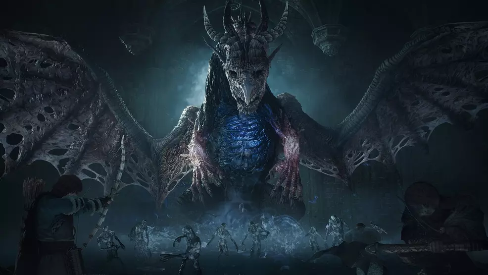 A rotting dragon and frost apparitions in Dragon's Dogma 2: Dark Arisen.