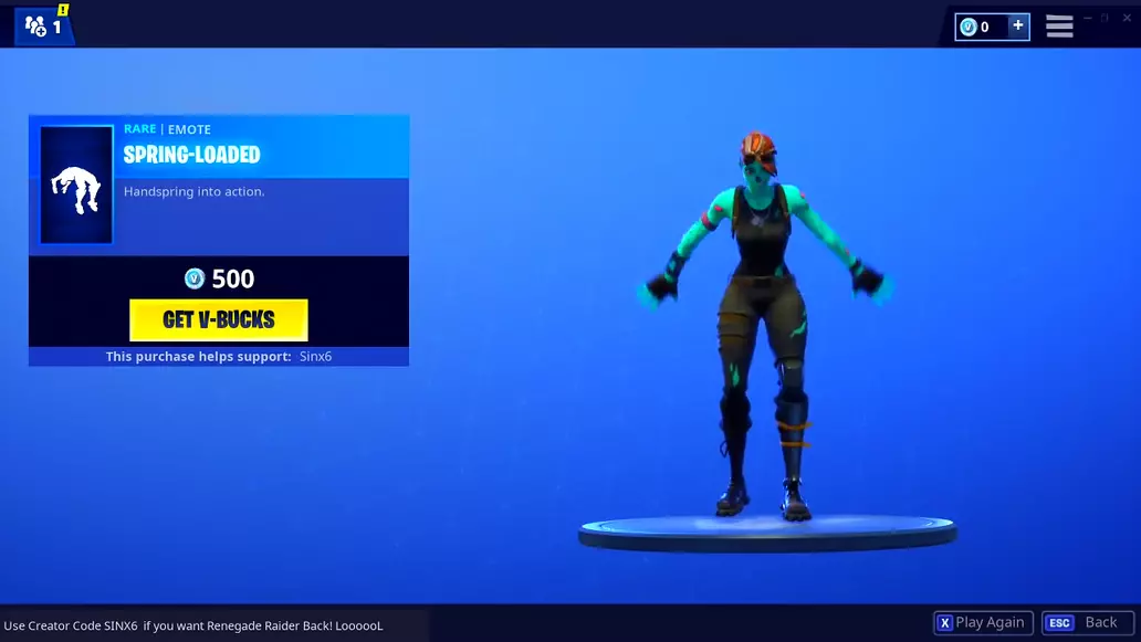 Springy Fn Emote Fortnite Spring Loaded Emote now available in Item Shop | Shacknews