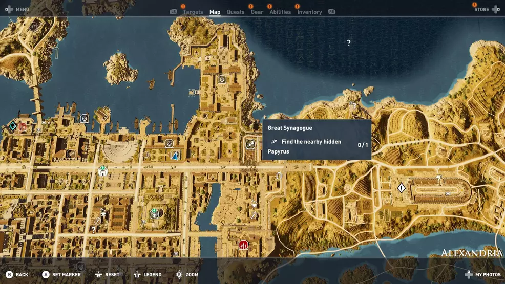 Origns Map Assassin's Creed Origins - All Papyrus Locations | Shacknews