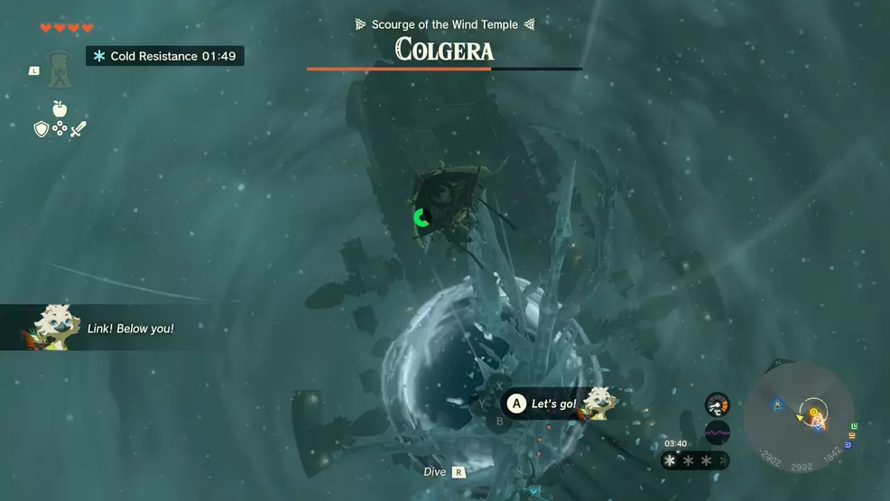 Colgera Drop Wind Temple & Colgera boss - Zelda: Tears of the Kingdom | Shacknews