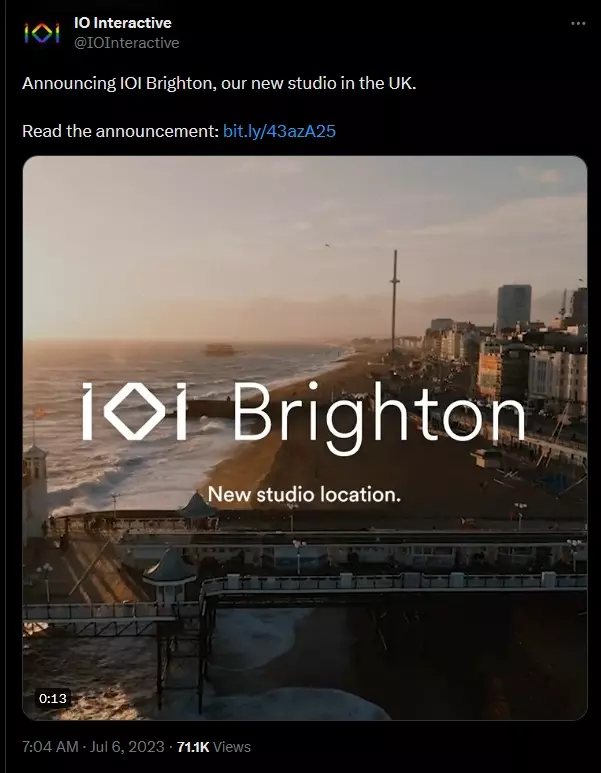 IO Interactive opens new supporting studio in Brighton, UK | Shacknews