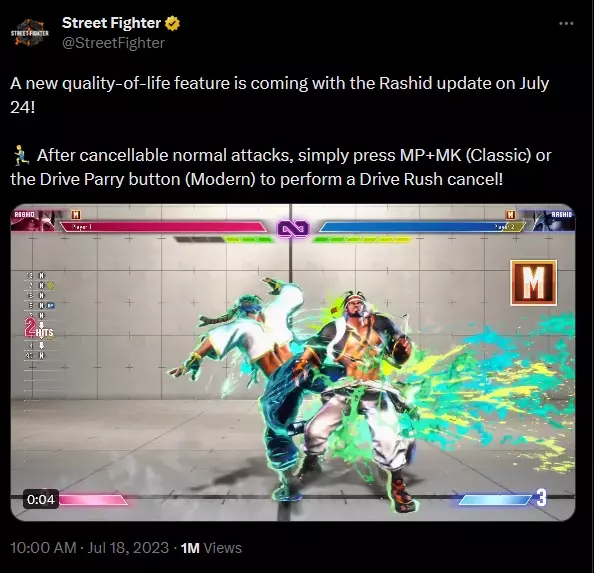Street Fighter 6's Rashid update will also make a major change to Drive ...