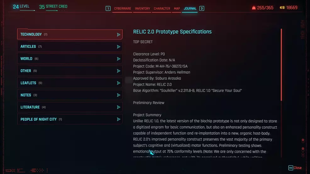 How to find the Shards Journal tab Cyberpunk 2077 Shacknews