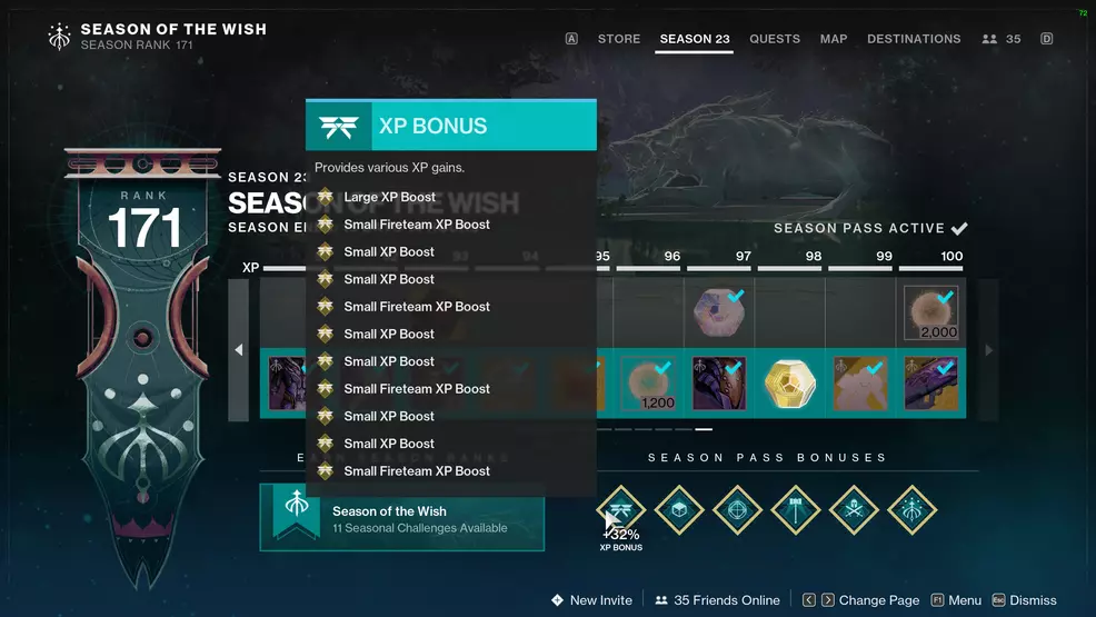 All XP boosts & values - Destiny 2 | Shacknews