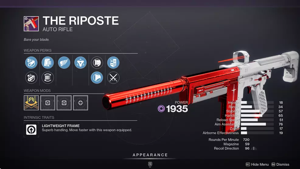 The Riposte god roll Destiny 2 Shacknews