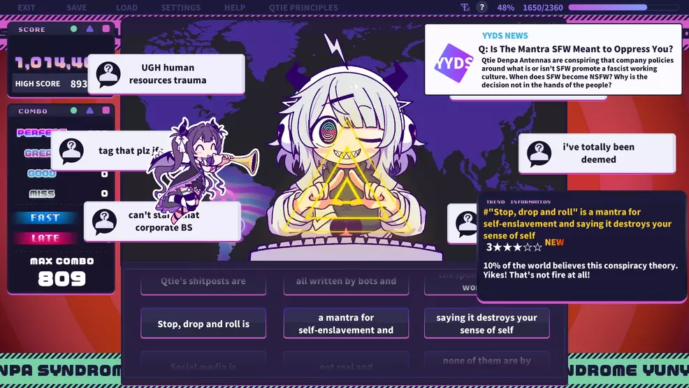 Yunyun Syndrome!? Rhythm Psychosis review: Denpa derangement and sick ...