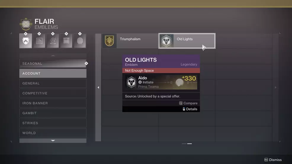 Where to get the Old Lights Emblem in Destiny 2 | Shacknews